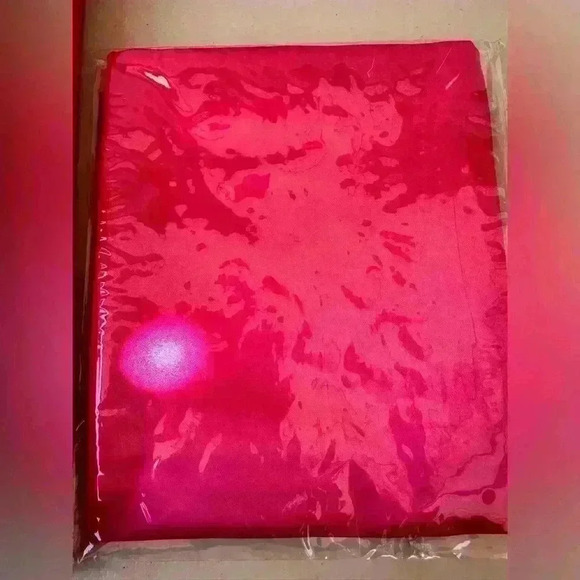 Satin Hot Pink Pillowcase & Star Print Microfiber Hair Towel Arcadia Beauty NEW - Picture 5 of 8